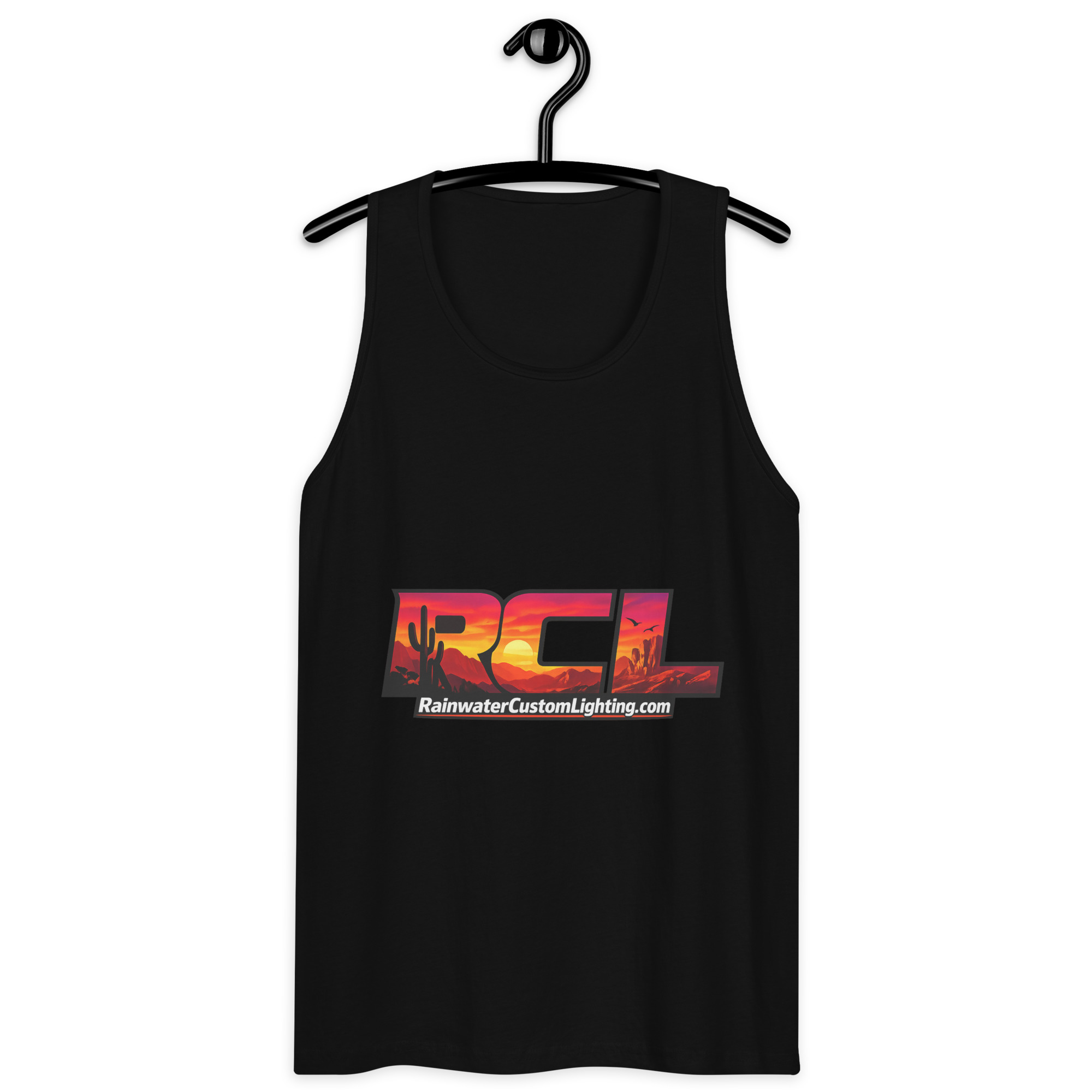 mens premium tank top with RCL logo