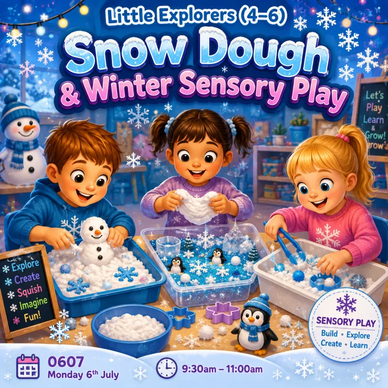 0607 – Snow Dough & Winter Sensory Play
