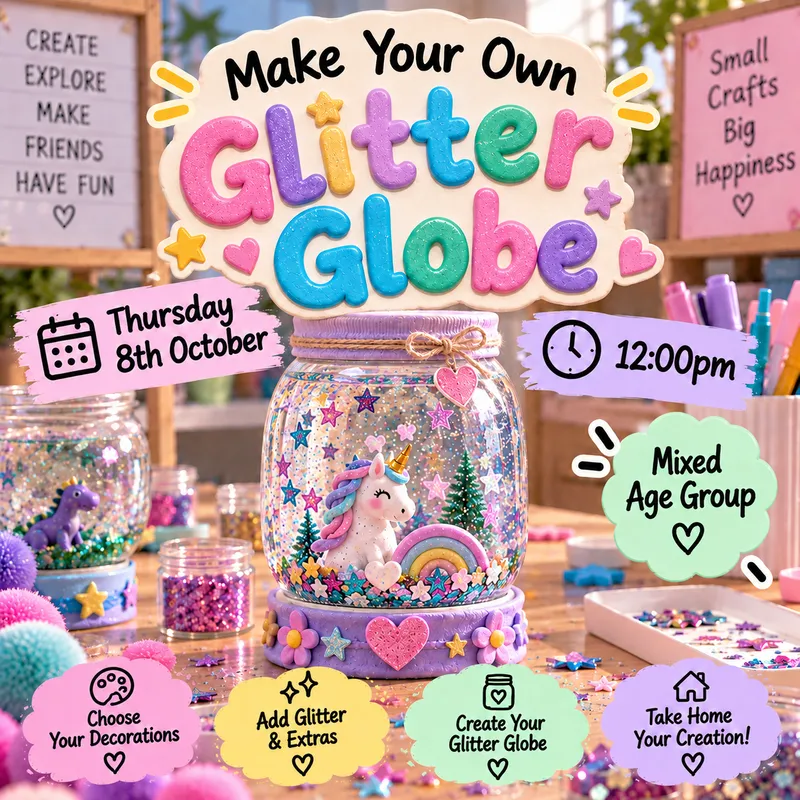 0810 Make your own Glitter Globe