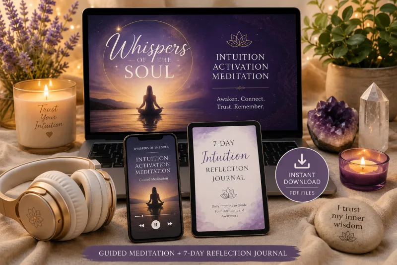 Whispers of the Soul: Intuition Activation Meditation & 7-Day Reflection Journal