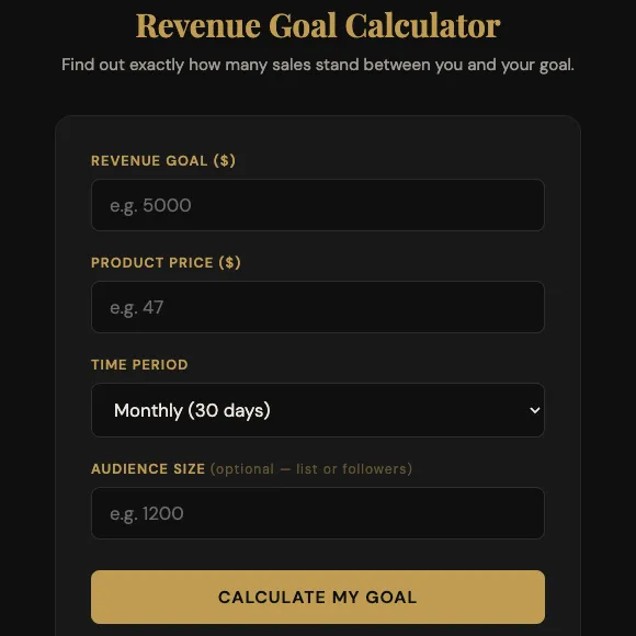 Revenue Goal Calculator