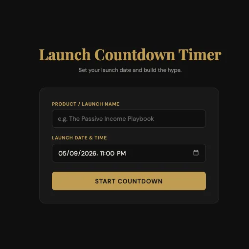Launch Countdown Timer