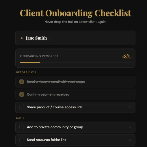 Client Onboarding Checklist