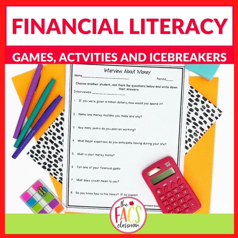 Back to School | Financial Literacy Ice Breaker Activities | High School | FCS