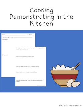 Life Skills Cooking Demonstration| Foods | Family and Consumer Science | FCS