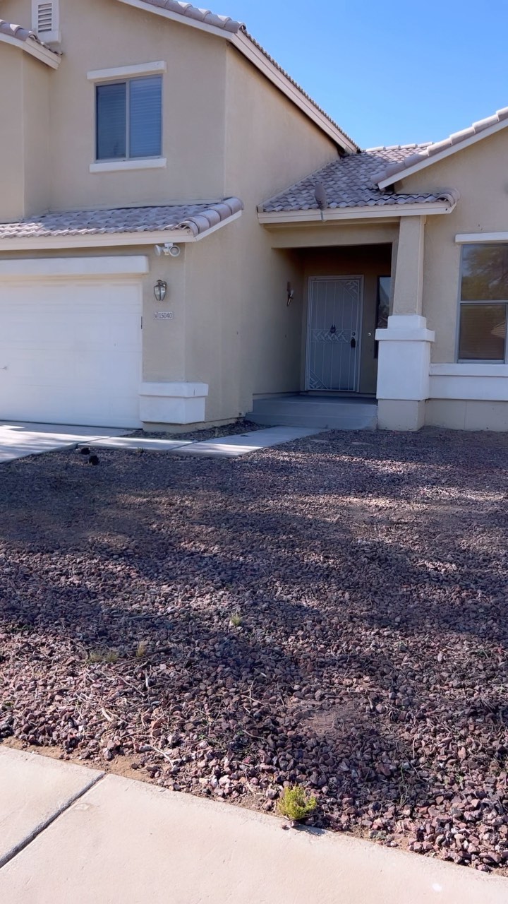 Front yard desert rock landscaping Chandler AZ