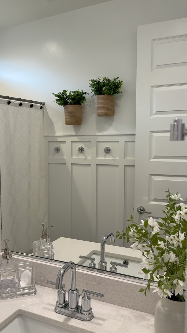 Bathroom renovation with wainscoting and updated fixtures Scottsdale AZ