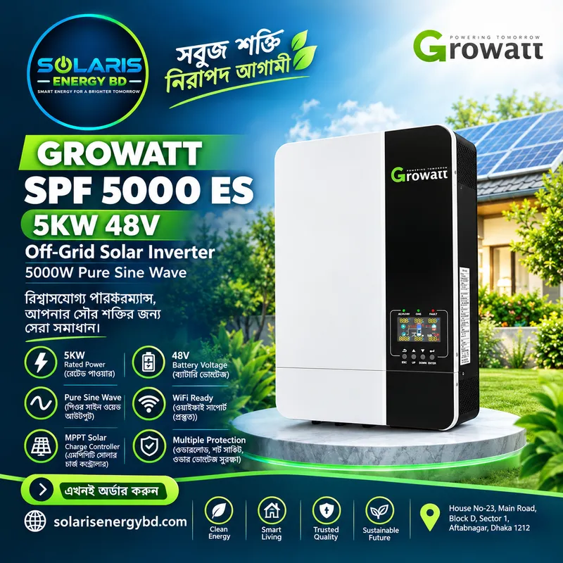 Growatt SPF 5000 ES 5KW 48V Off-Grid Solar Inverter