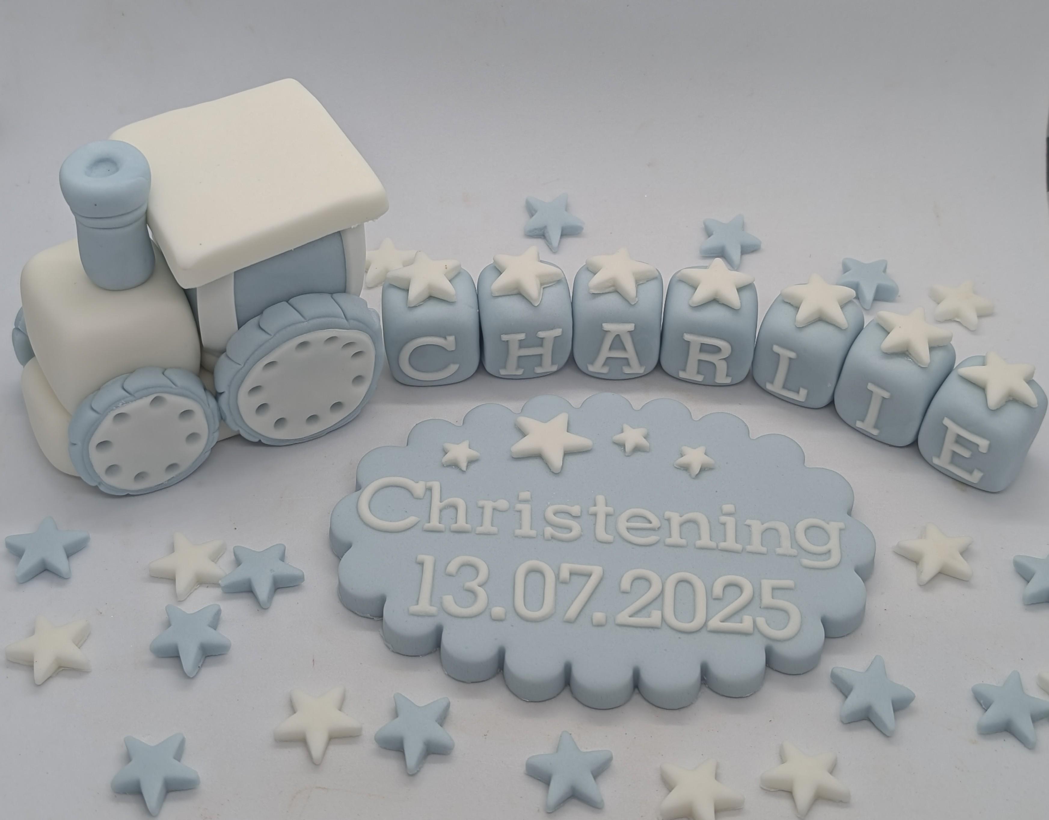 Christening Tractor Set