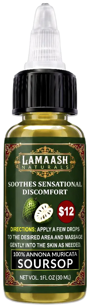 4oz- Lamaash Naturals Soursop Topical Herbal Oil