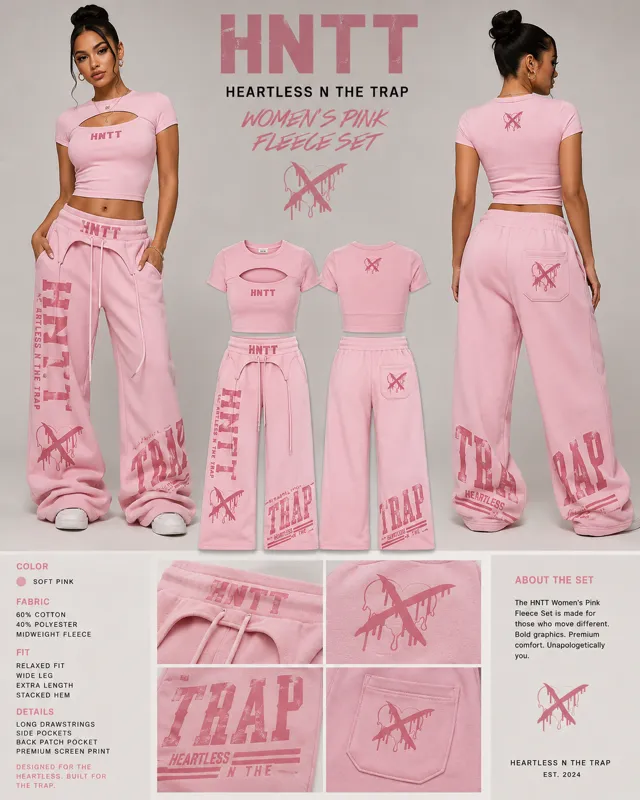 *PRE-ORDER* HNTT Women's Pink Fleece Set