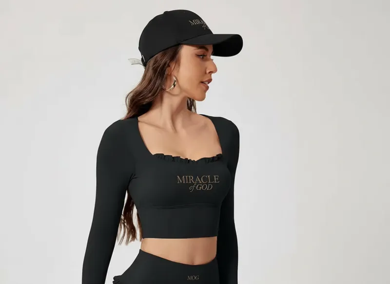 Covered by Grace Ruffled Athleisure Set - Midnight Hour