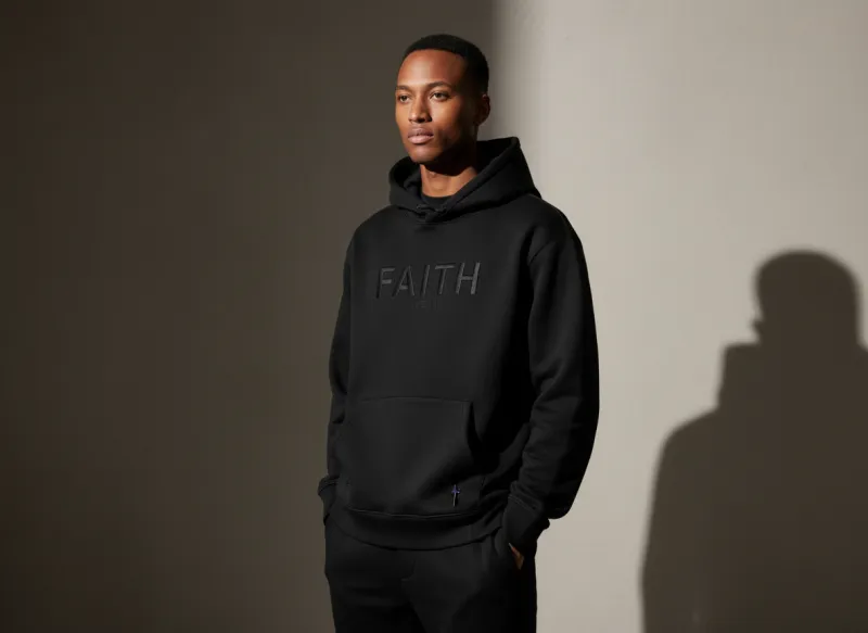 FAITH / FEAR Hoodie - Midnight Hour (Limited Edition Embroidered Monochromatic)