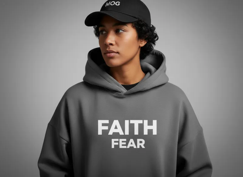 FAITH / FEAR Hoodie - Grey Skies