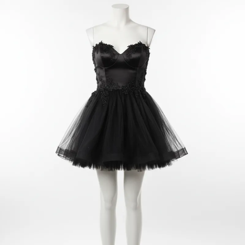Vestido Cocktail Negro