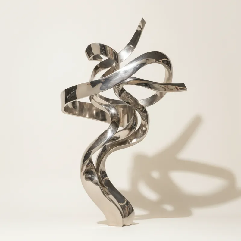 Dancing Ribbon Sculpture for Commercial Plazas, Office Courtyards, Public Walkways and Landscapes PSSS-278