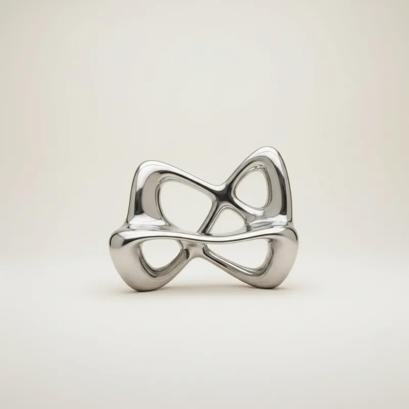 PREMIR Modern Bench Sculpture in Matte Stainless Steel for Commercial Courtyard, Hotel Entrance or Office Campu PSSS-280
