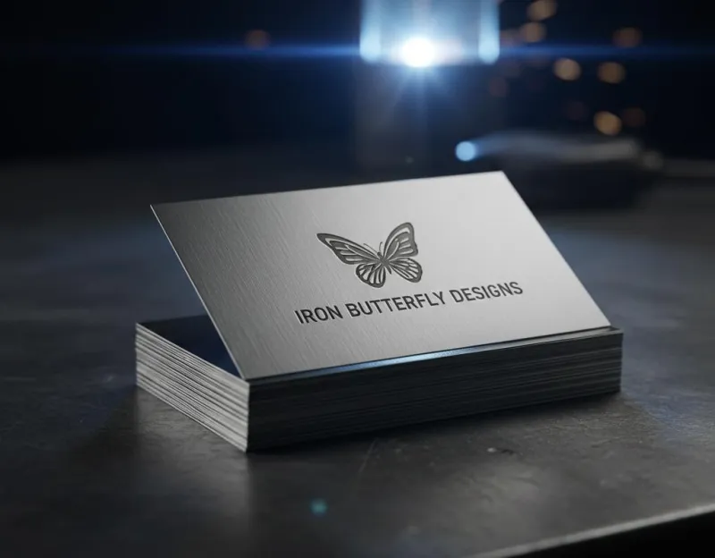 Precision-Etched Metal Executive Cards