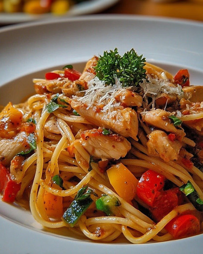 Spaghetti au Poulet