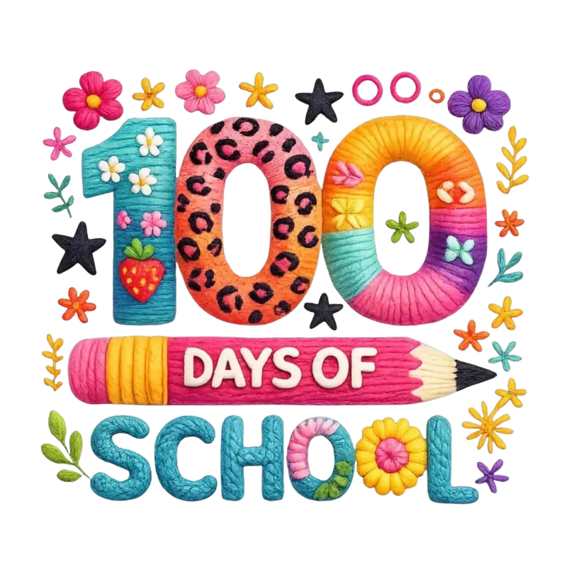 100 Days Of School PNG
