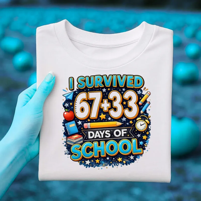 I Survived 67+33 Days Of School PNG