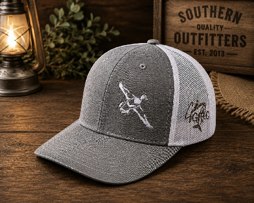 Fowl Play- Heathered Gray & White