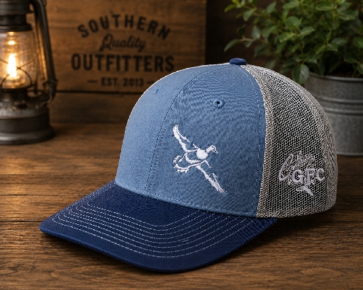Fowl Play- Slate Blue, Navy & Gray