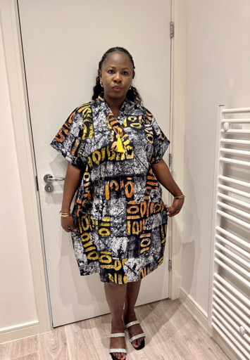 Adire Short Gown