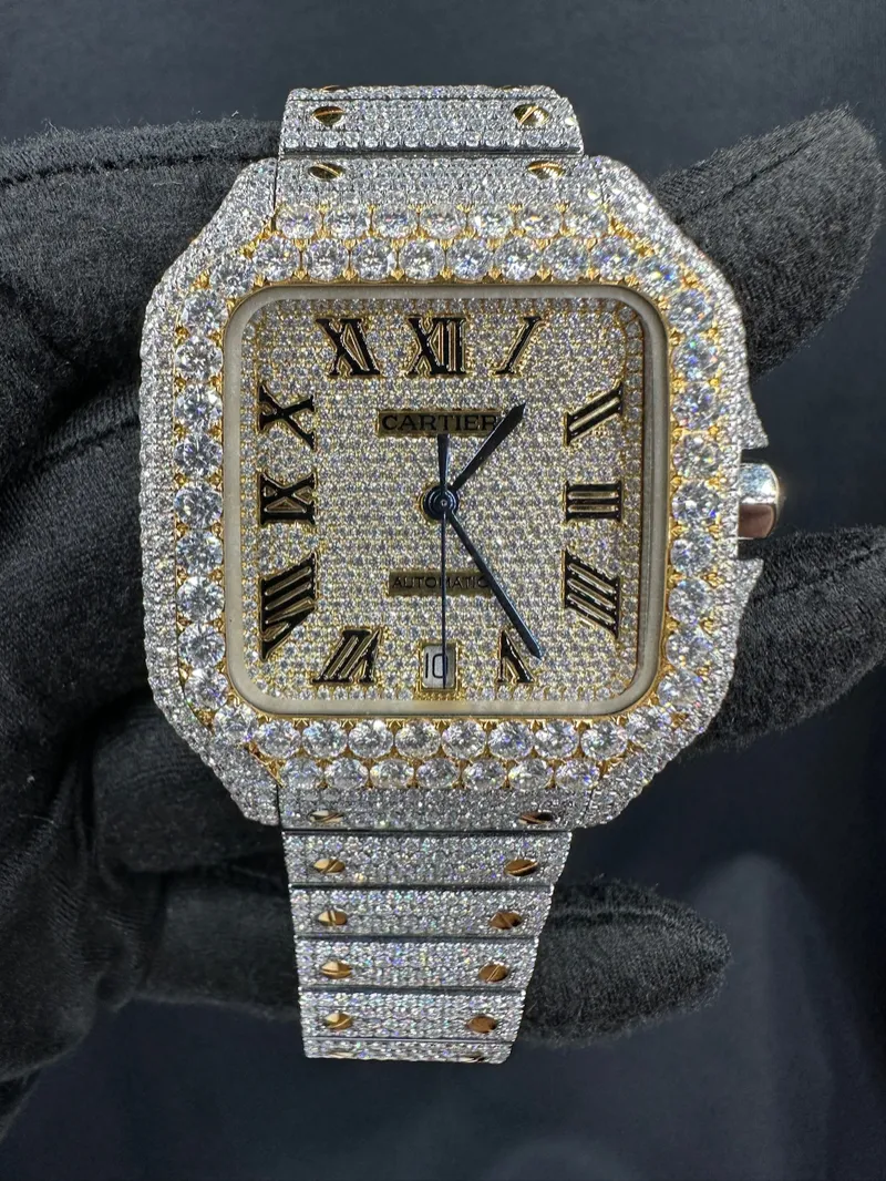 Custom Diamond Watch | CART1ER SANT0S 23.5Cts