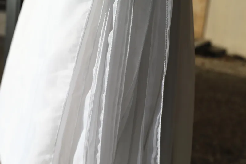 10'x 14' White Voile Sheer Drape