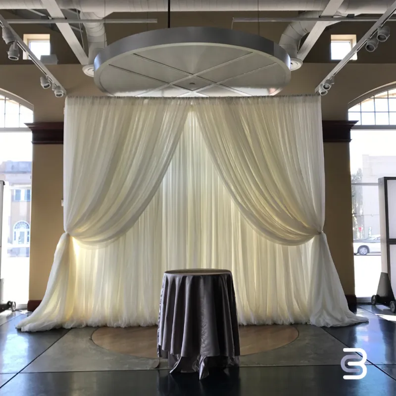 10' x 20' Off White Sheer Drape