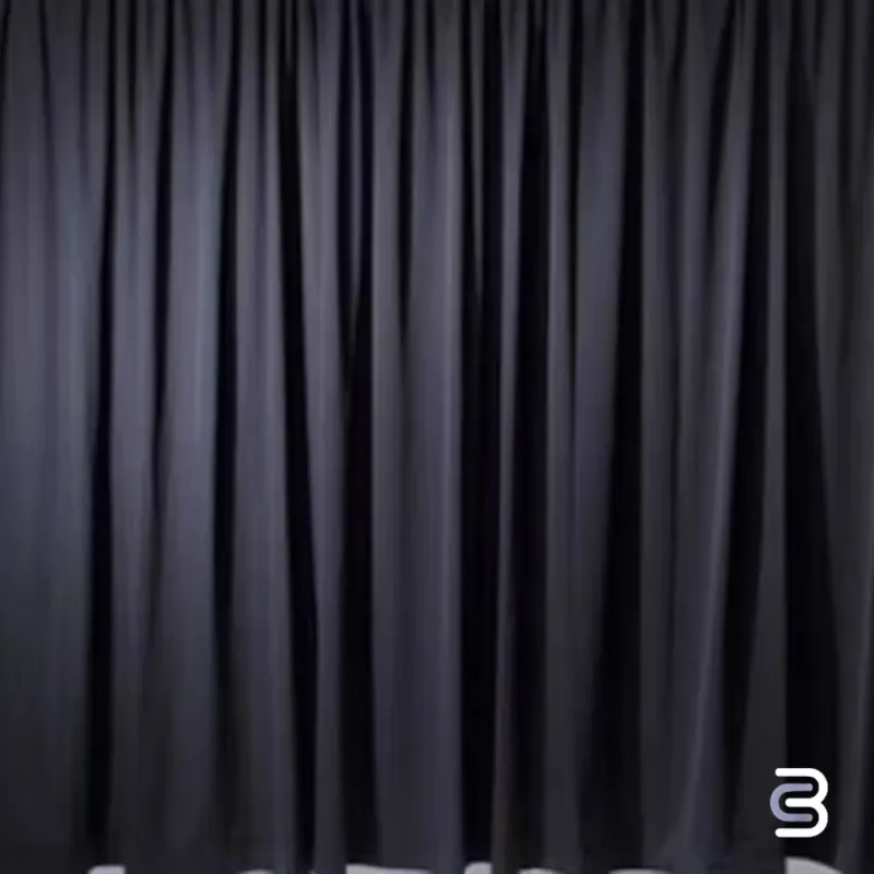 10 x 12' Black Polyester Drape