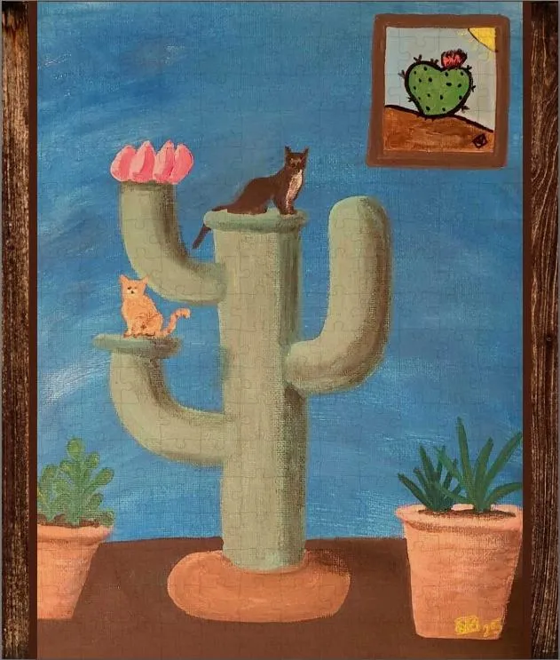 Cacti Cat Lover - Artwork Puzzle