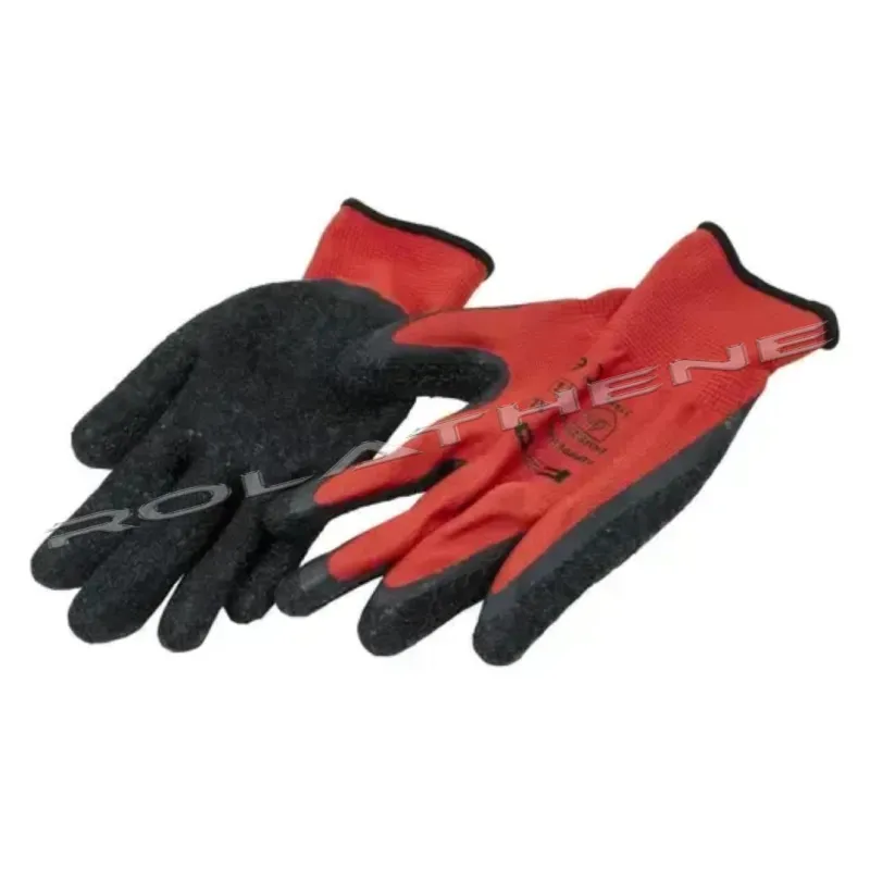 Red/Black Latex Covered Gloves - 69p/pair