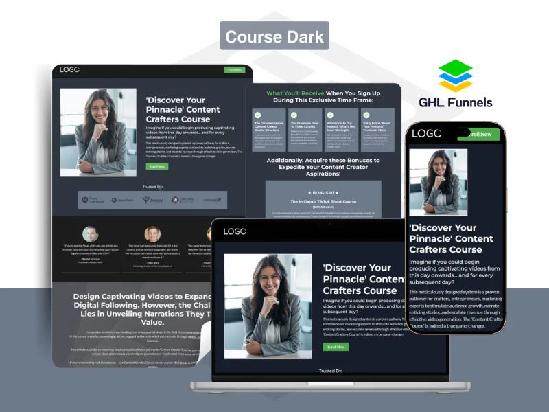 Course Funnel for GHL 