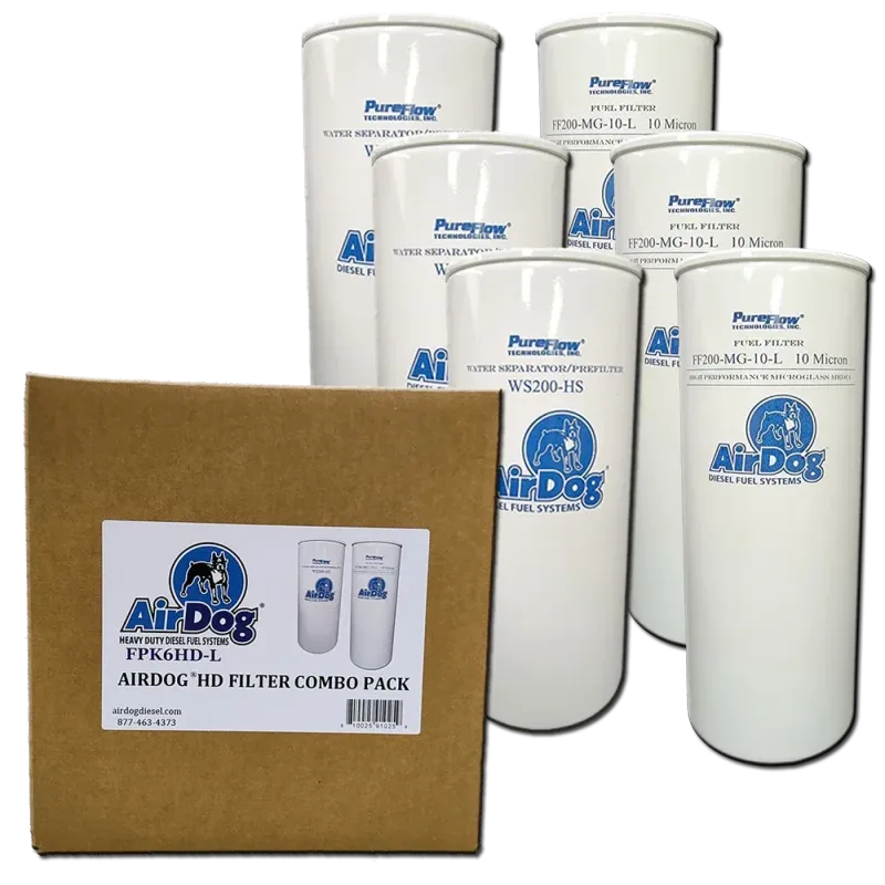 AirDog® Filter Pack Special (3) FF200-MG-10-L (10-Micron, Long) + (3) WS200-HS