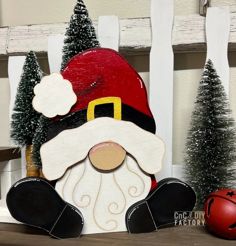 Laser Cut Santa Gnome DIY Kit