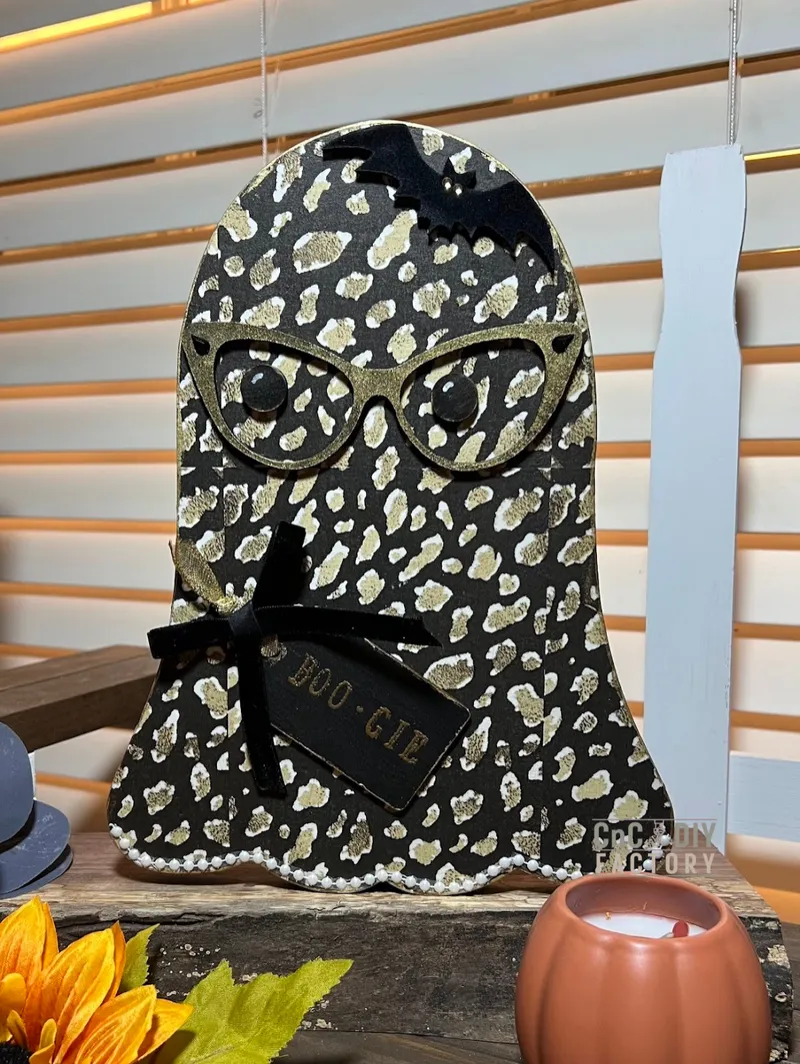 Laser Cut Ghost with Glasses & Bat – DIY Layered Kit
