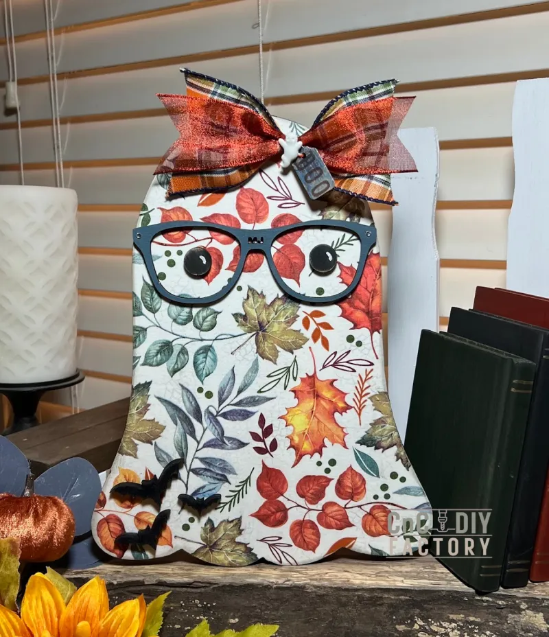 Laser Cut Ghost with Glasses & Bat – DIY Layered Kit
