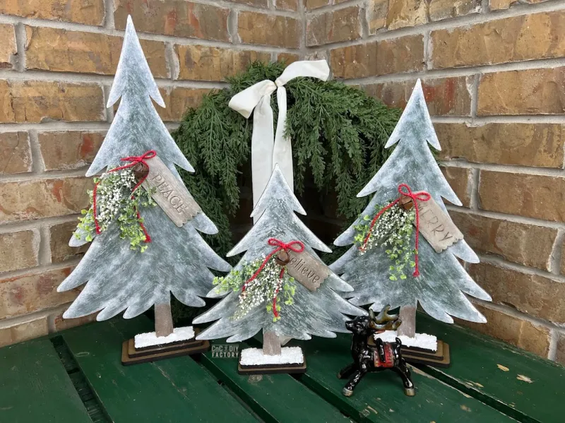 Set of 3 Whimsical Laser Cut Trees – Large, Medium & Small DIY Kit