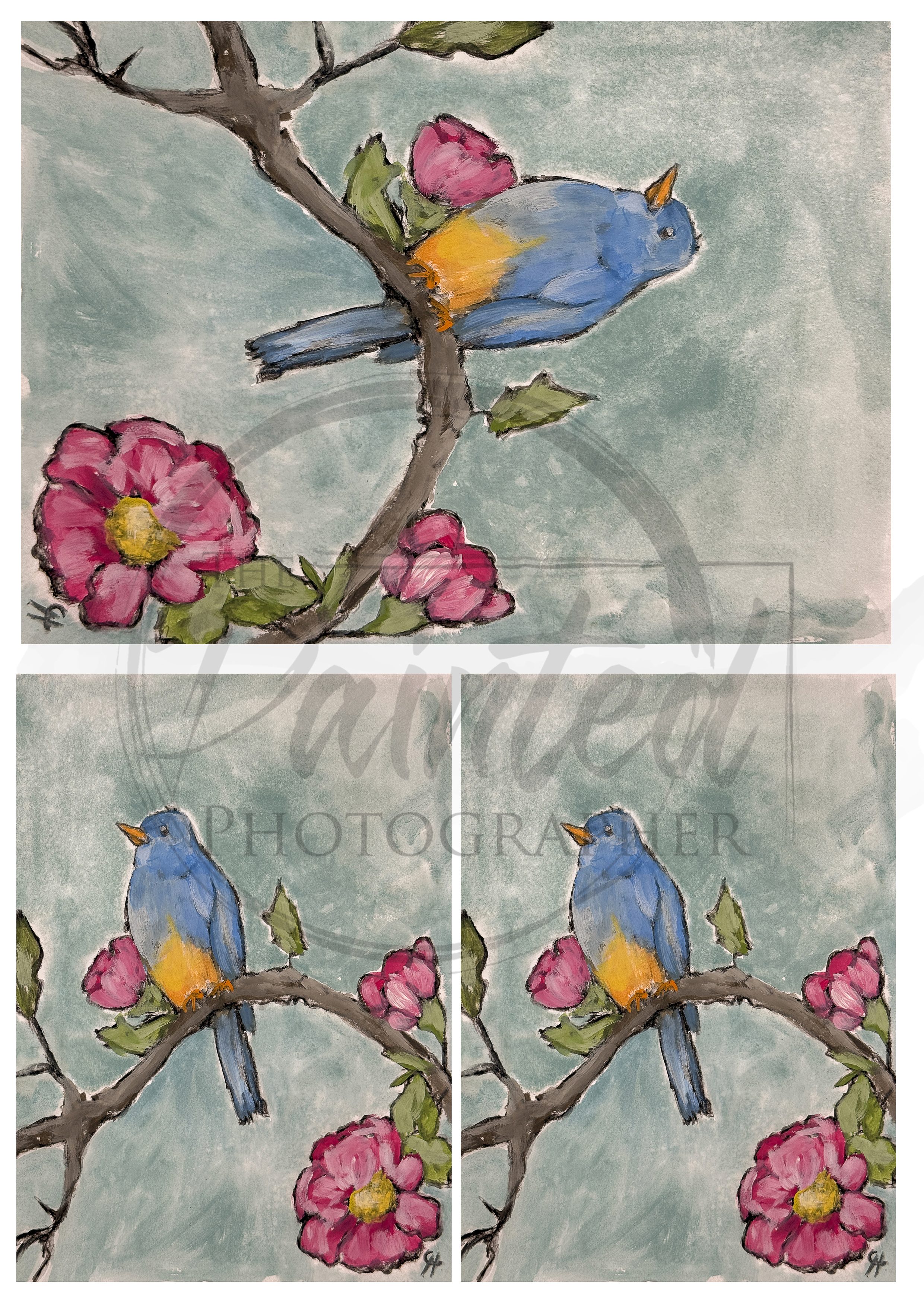 Whispering Spring with Color Rice Paper - Multiple