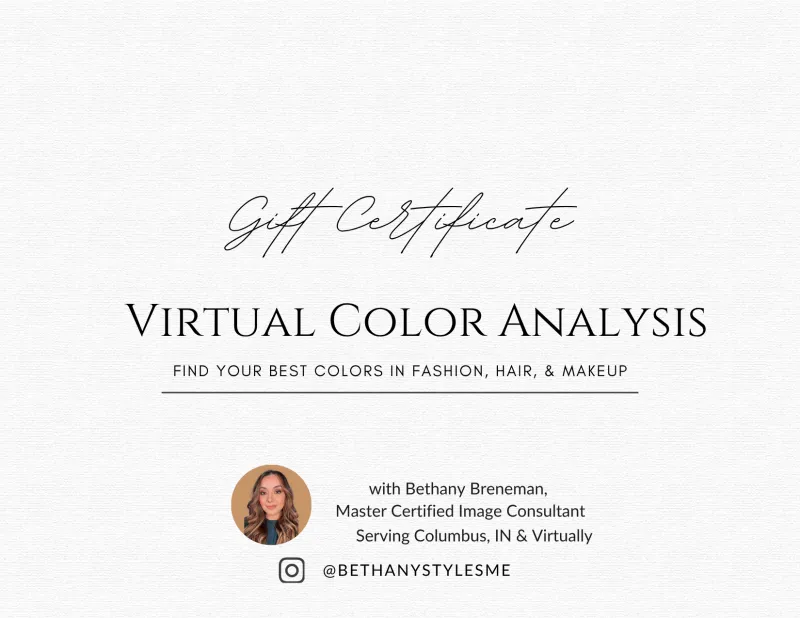 GIFT CERTIFICATE: VIRTUAL COLOR ANALYSIS 