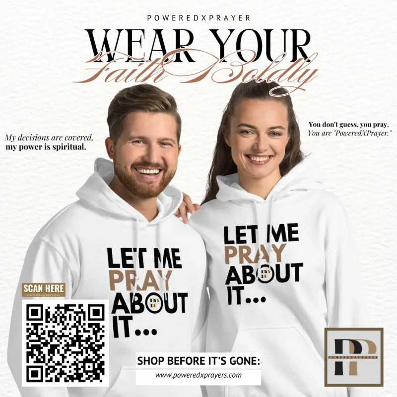 Let Me Pray About It Adult Hoodie White