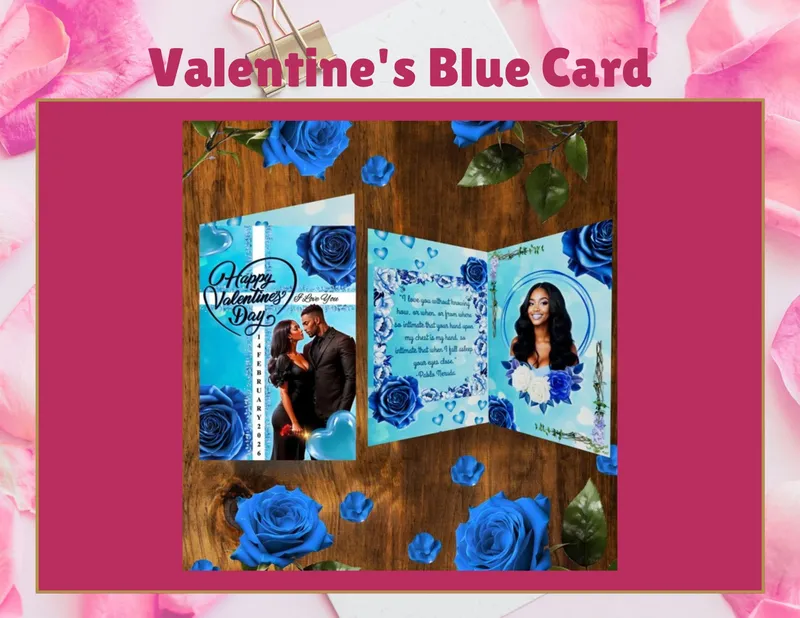 Valentine's Blue Card