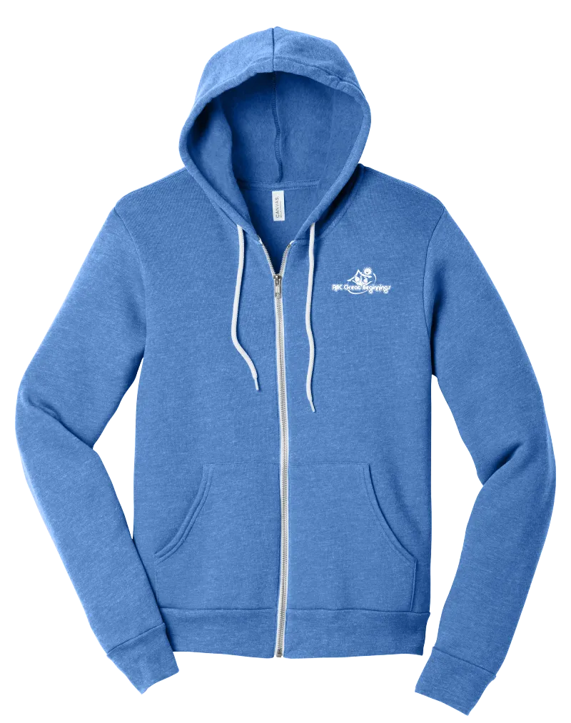 Bella Canvas BC3739 Fleece Full ZIp Hoodie