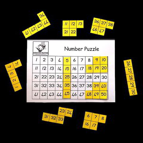 Number Puzzles - 50 (Set of 8)