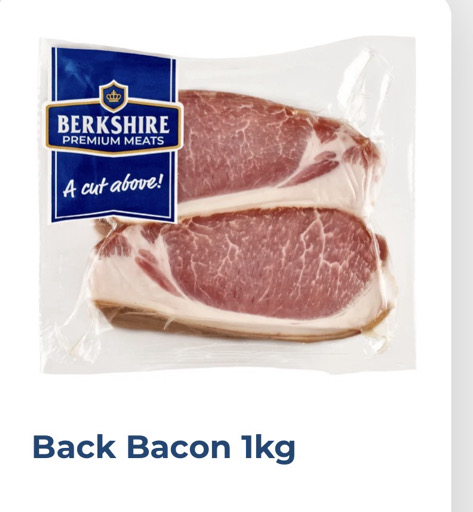 Berkshire Back Bacon 1kg