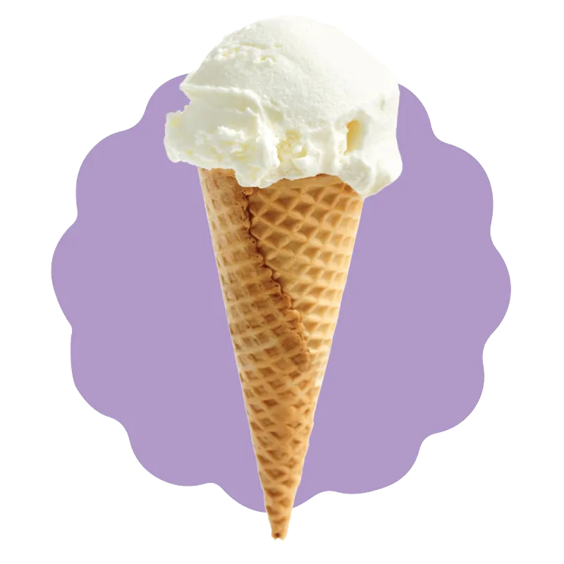 Vanilla Ice Cream Single Scoop Cone