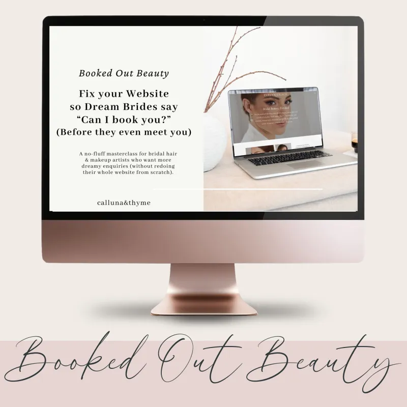 Booked Out Beauty: Website Masterclass for Bridal HMUAs