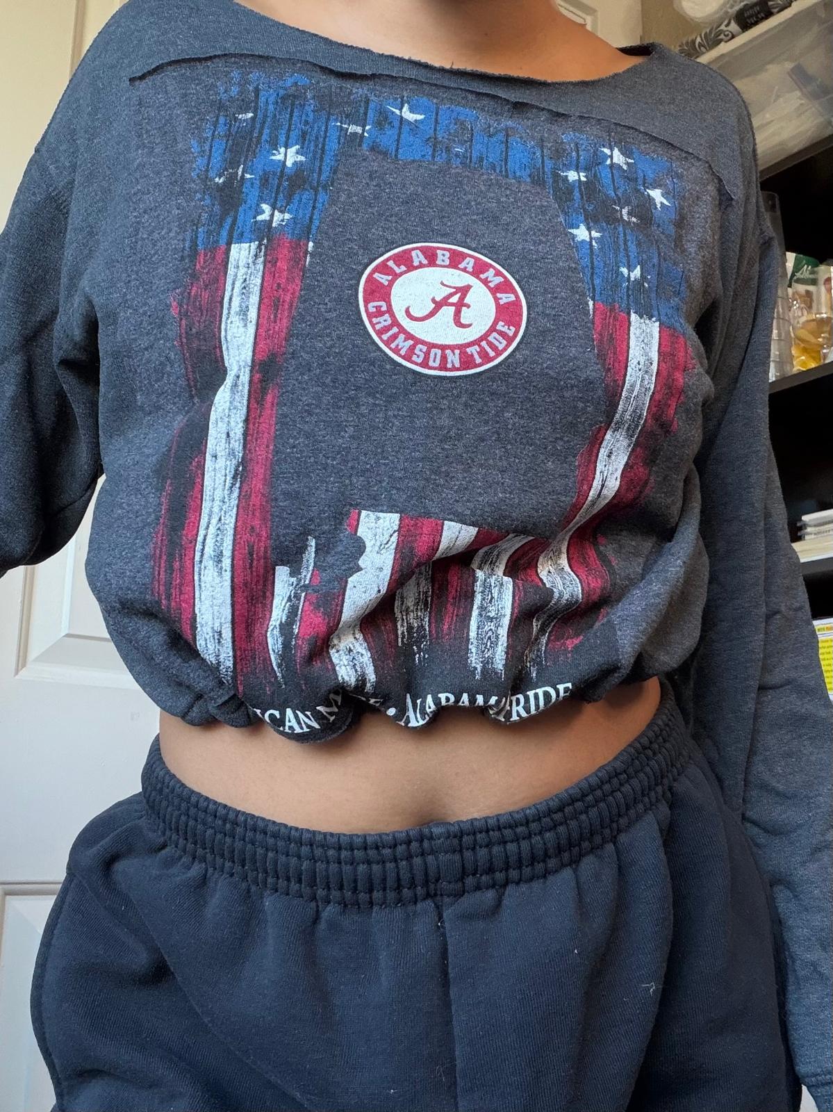 Alabama Crop Sweatshirt Vintage Small